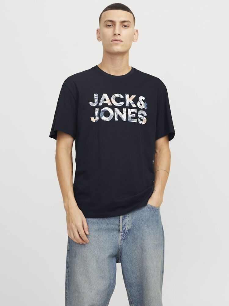 Jack Jones Ebran Logo Erkek Tişört 12268127 - 4