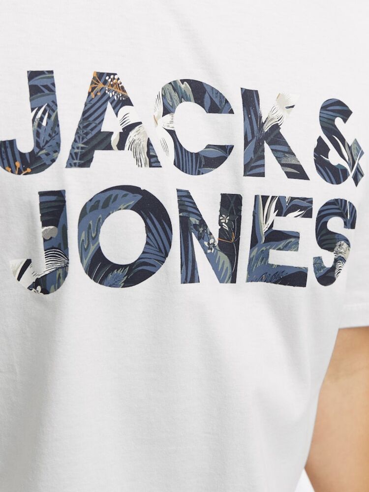 Jack Jones Ebran Logo Erkek Tişört 12268127 - 4