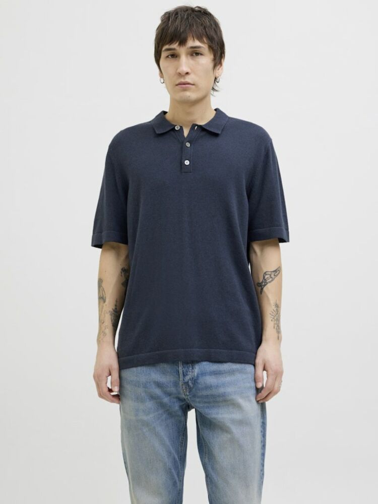 Jack Jones Emıl Knıt Relaxed Relax Fit Tiriko Erkek Polo Yaka Tişört 12268216 (1)