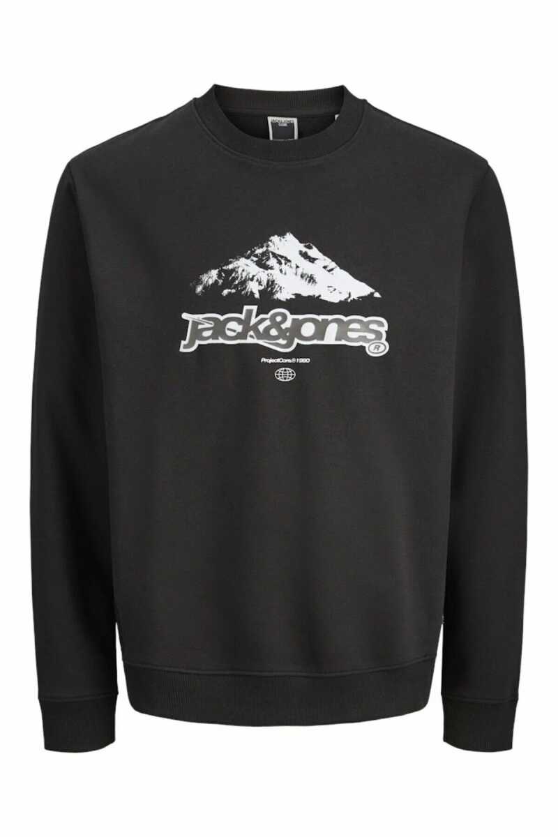 Jack Jones Flare Front Prınt Relax Fit Erkek Sweat 12285680