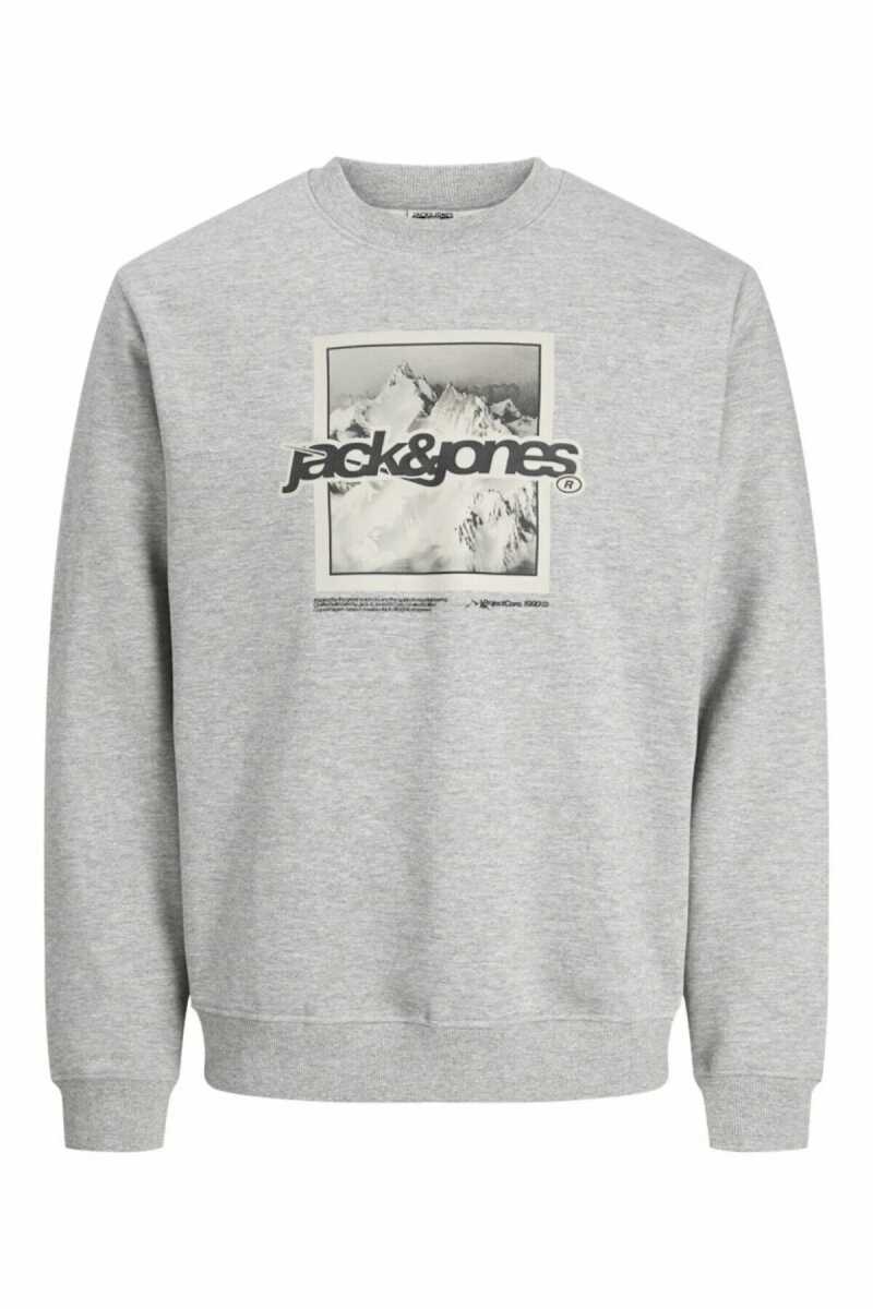 Jack Jones Flare Front Prınt Relax Fit Erkek Sweat 12285680