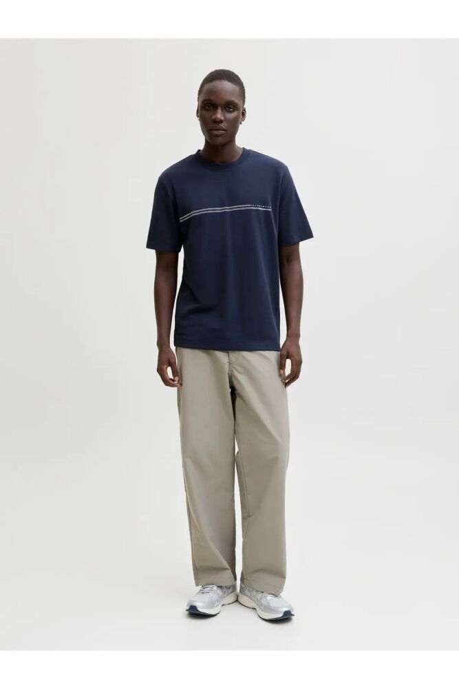 Jack Jones Fusıon Chest Regular Fit Erkek Tişört 12289936 (1)