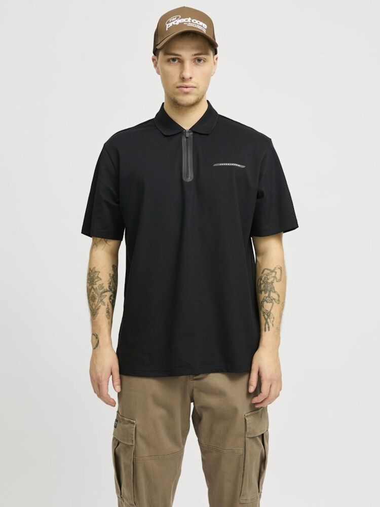 Jack Jones Fusıon Pıque Fermuarlı Polo Yaka Erkek Tişört 12273127 - 4