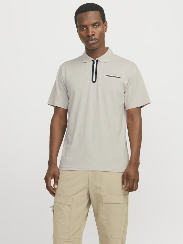 Jack Jones Fusıon Pıque Fermuarlı Polo Yaka Erkek Tişört 12273127 - 2