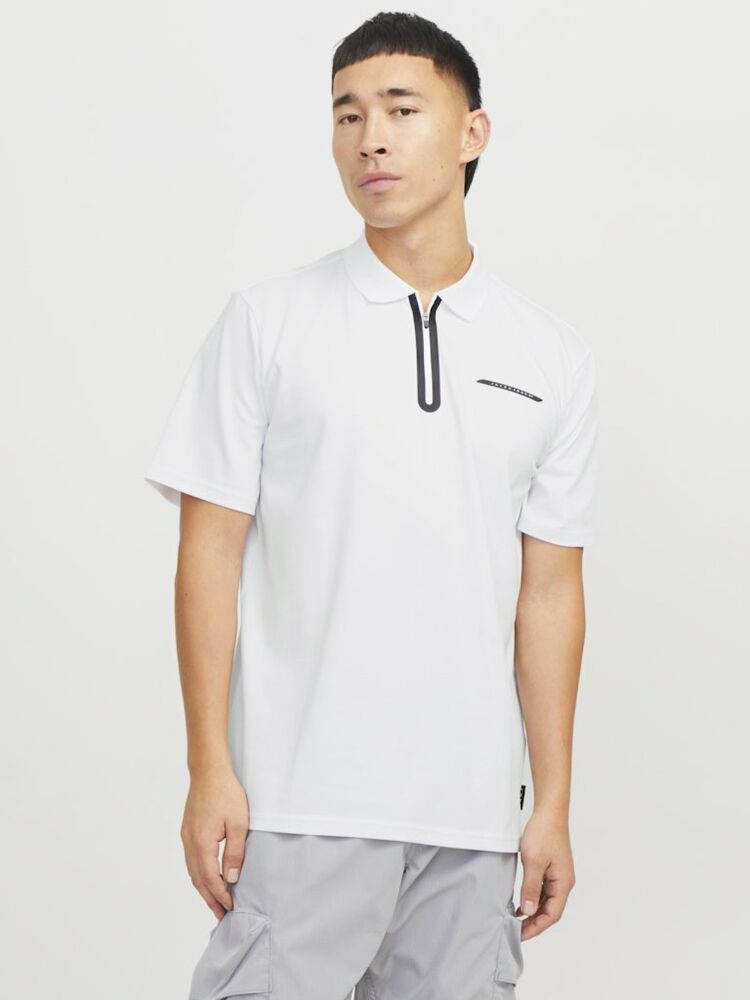 Jack Jones Fusıon Pıque Fermuarlı Polo Yaka Erkek Tişört 12273127 - 4
