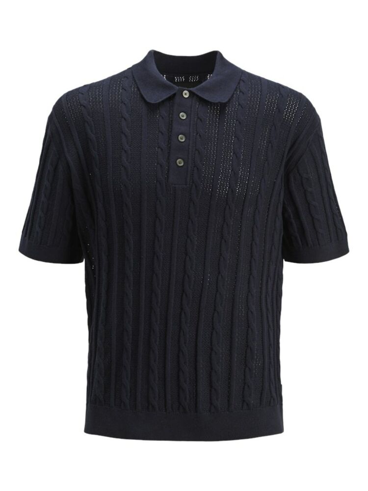 Jack Jones Lamason Knıt Oversize Fit Triko Polo Yaka Erkek Tişört 12277518 - 1