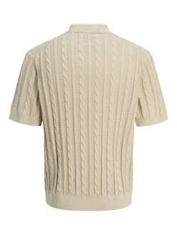 Jack Jones Lamason Knıt Oversize Fit Triko Polo Yaka Erkek Tişört 12277518 - 3