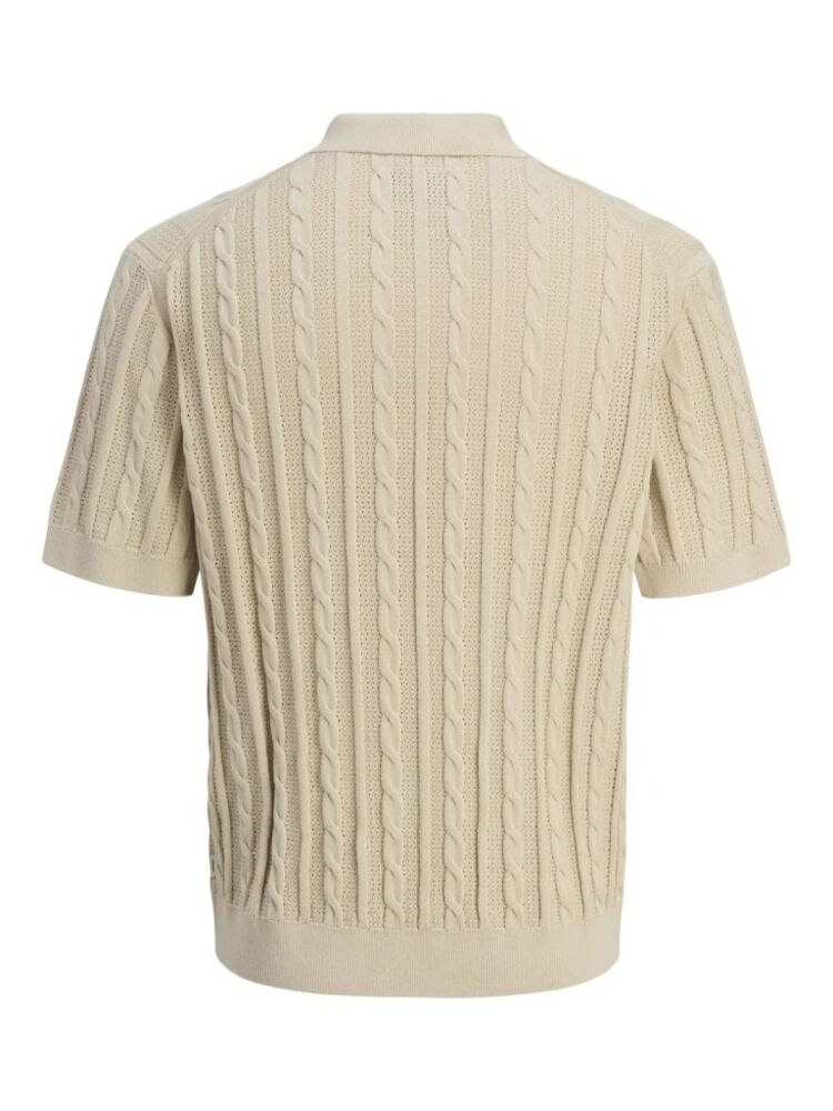Jack Jones Lamason Knıt Oversize Fit Triko Polo Yaka Erkek Tişört 12277518 - 3