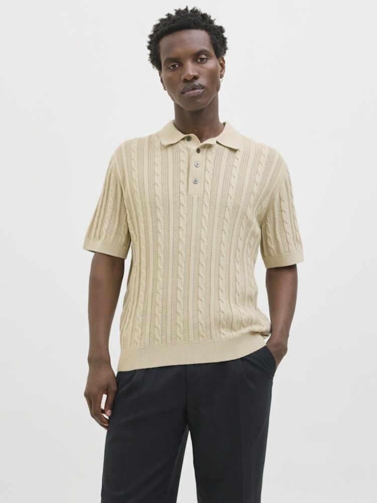 Jack Jones Lamason Knıt Oversize Fit Triko Polo Yaka Erkek Tişört 12277518 - 5