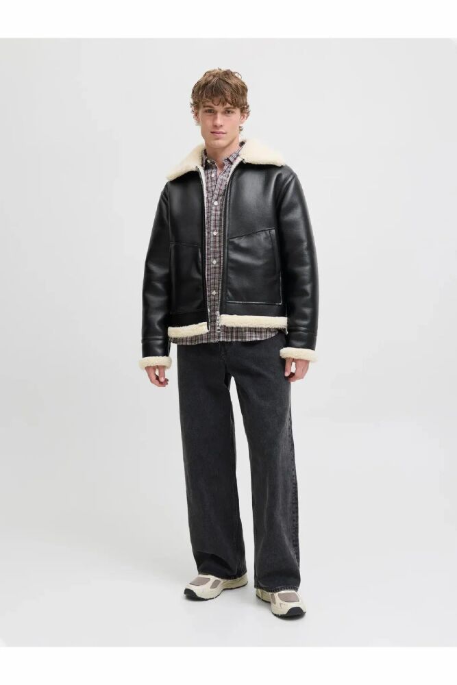 Jack Jones Lıverpool Avıator Suni Deri Erkek Ceket 12282948 - 4