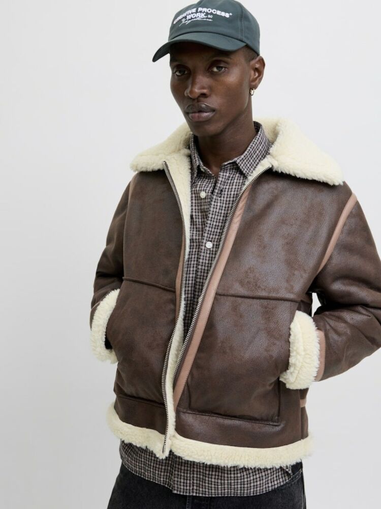 Jack Jones Lıverpool Avıator Suni Deri Erkek Ceket 12282948 - 2