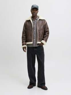 Jack Jones Lıverpool Avıator Suni Deri Erkek Ceket 12282948 - 3