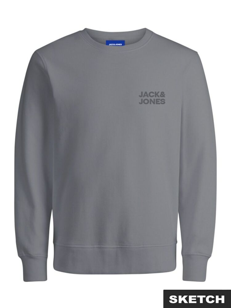 Jack Jones Logo Bisiklet Yaka Relax Fit Erkek Sweat 12290659