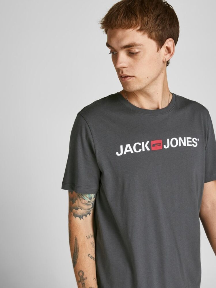Jack Jones Logo Crew Neck Noos Erkek Tişört 12137126 (1)
