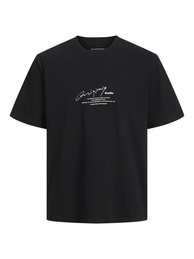 Jack Jones Manchester Scrıpt Loose Fit Erkek Tişört 12273373 - 1