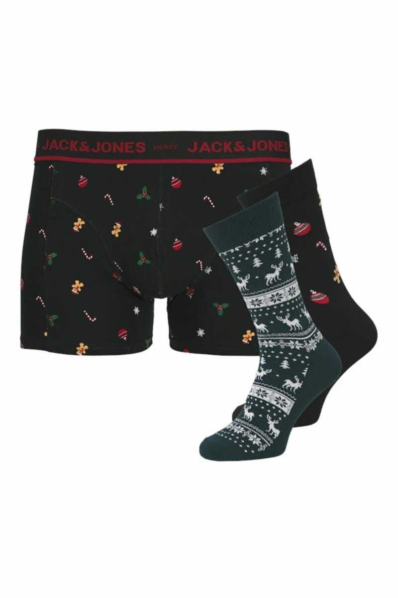 Jack Jones Mıstletoe Gıftbox 1 Boxer 2 Çorap Paket Erkek 12285134