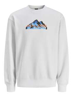 Jack Jones Mountaın Logo Bisiklet Yaka Erkek Sweat 12262094 - 1