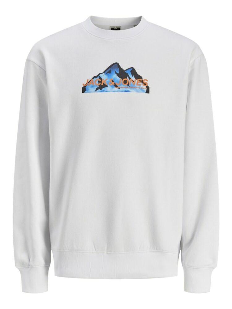 Jack Jones Mountaın Logo Bisiklet Yaka Erkek Sweat 12262094 (1)