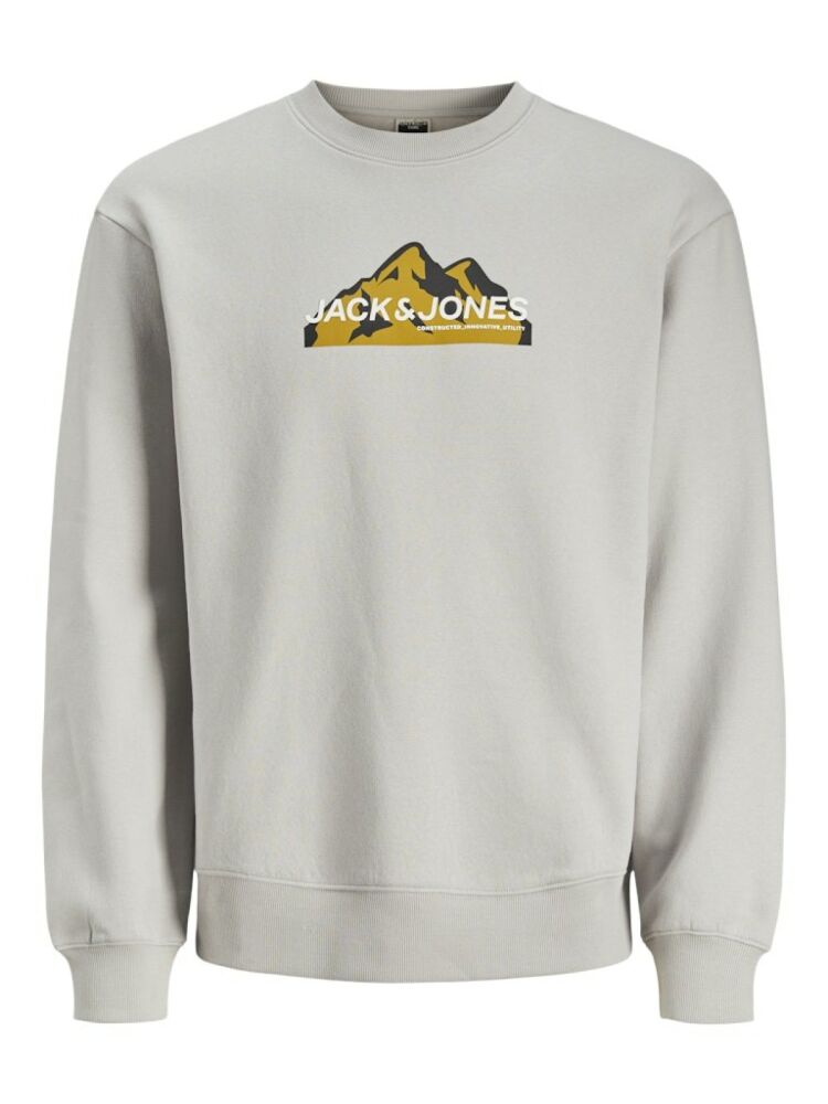 Jack Jones Mountaın Logo Bisiklet Yaka Erkek Sweat 12262094