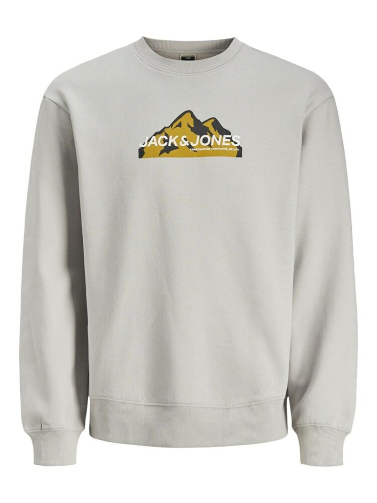 Jack Jones Mountaın Logo Bisiklet Yaka Erkek Sweat 12262094 (1)