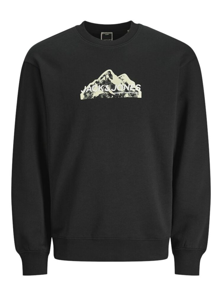 Jack Jones Mountaın Logo Bisiklet Yaka Erkek Sweat 12262094