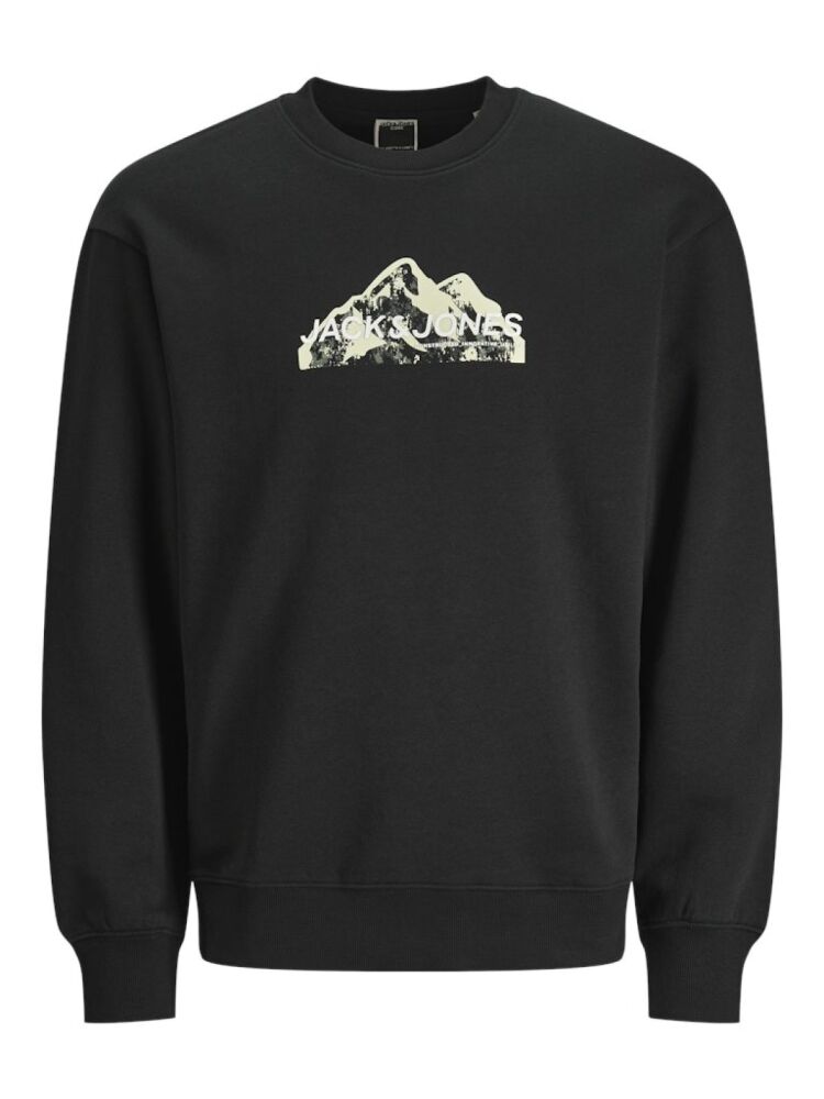 Jack Jones Mountaın Logo Bisiklet Yaka Erkek Sweat 12262094 (1)