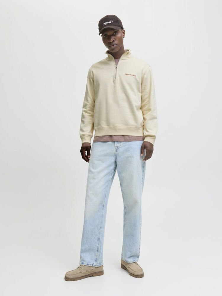 Jack Jones Norrebro Fermuarlı Yaka Relax Fit Erkek Sweat 12282899 (1)
