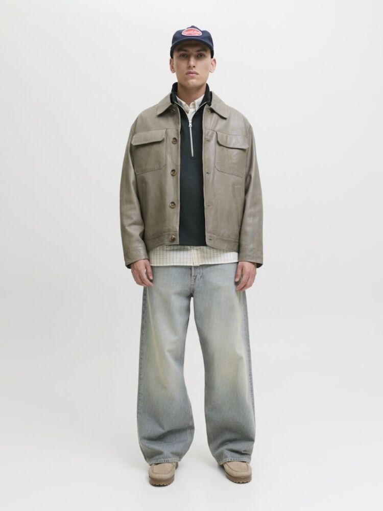 Jack Jones Norrebro Fermuarlı Yaka Relax Fit Erkek Sweat 12282899 (1)