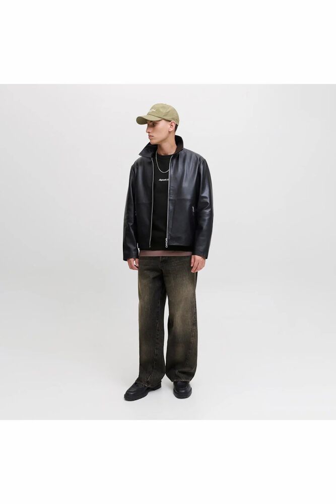 Jack Jones Norrebro Relax Fit Bisiklet Yaka Erkek Sweat 12282893 (1)