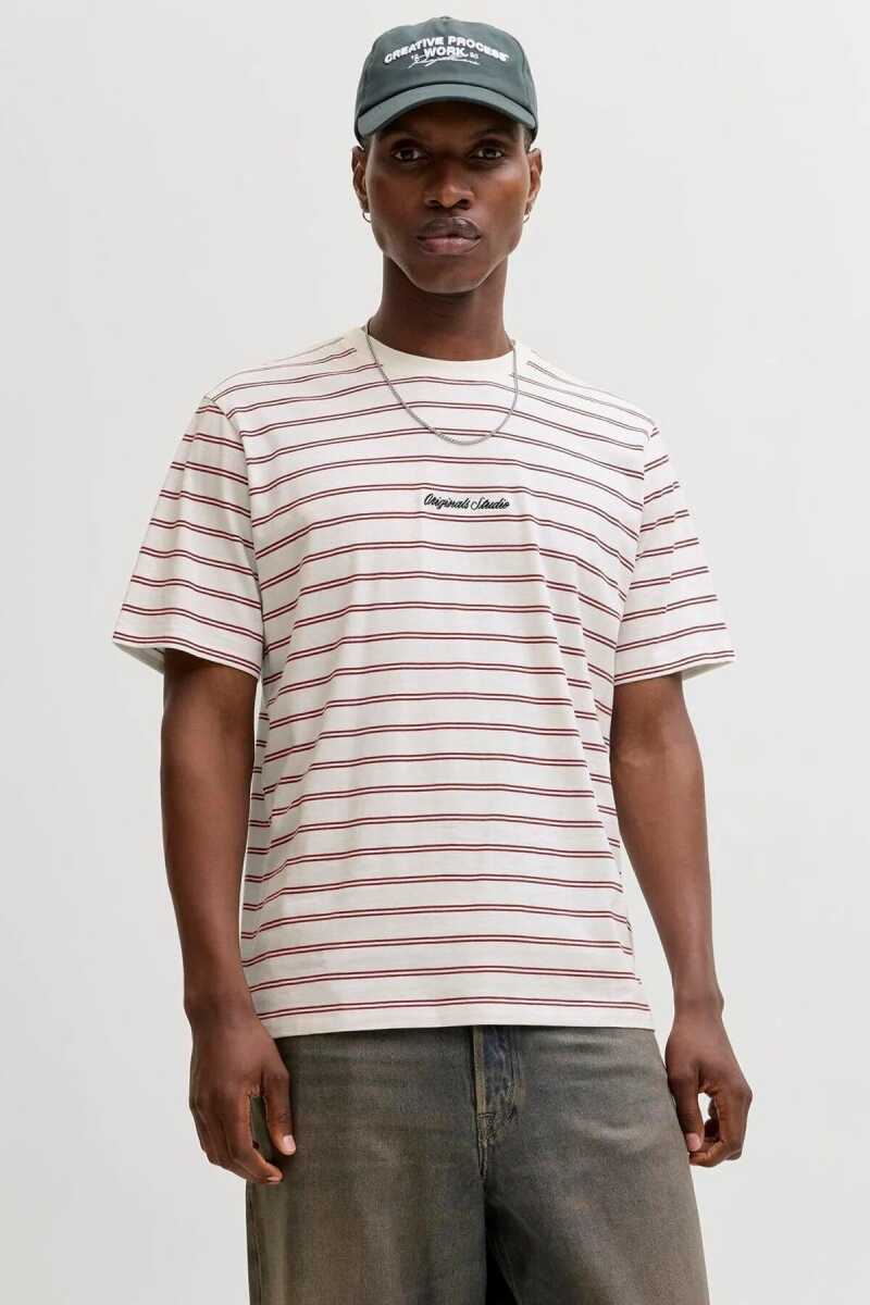 Jack Jones Norrebro Strıpe Çizgili Relax Fit Erkek Tişört 12291021