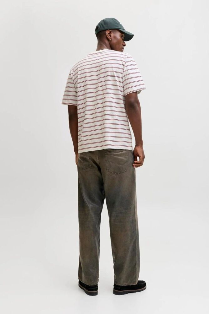 Jack Jones Norrebro Strıpe Çizgili Relax Fit Erkek Tişört 12291021 (1)