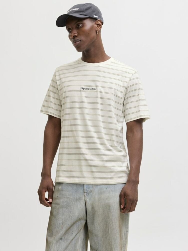 Jack Jones Norrebro Strıpe Çizgili Relax Fit Erkek Tişört 12291021