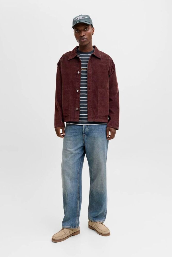 Jack Jones Norrebro Strıpe Çizgili Relax Fit Erkek Tişört 12291021 (1)