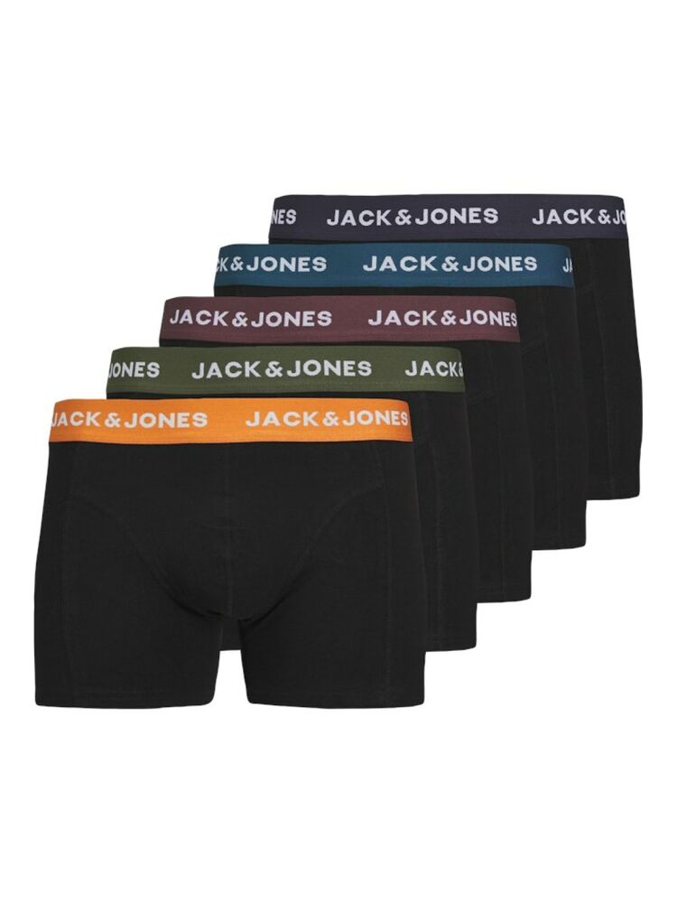 Jack Jones Oluver Solıd 5 Li Paket Erkek Boxer 12259103 - 1
