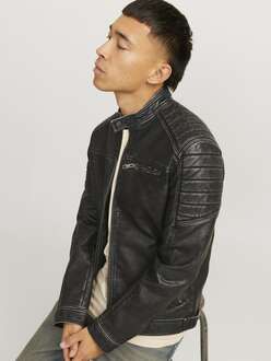 Jack Jones Rocky Washed Pu Suni Deri Erkek Ceket 12273226 - 4