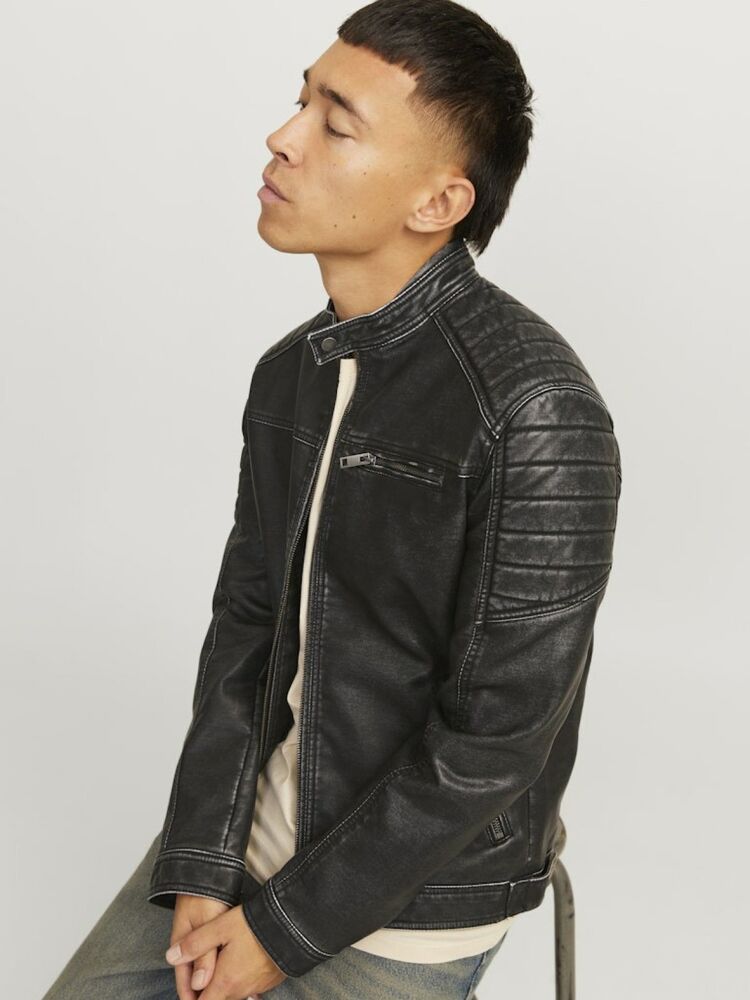 Jack Jones Rocky Washed Pu Suni Deri Erkek Ceket 12273226 - 4