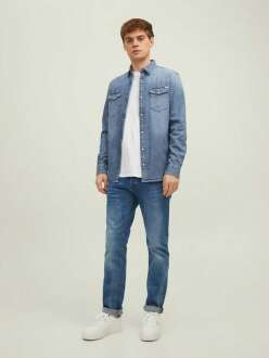 Jack Jones Sheridan Erkek Jean Gömlek 12138115 - 2