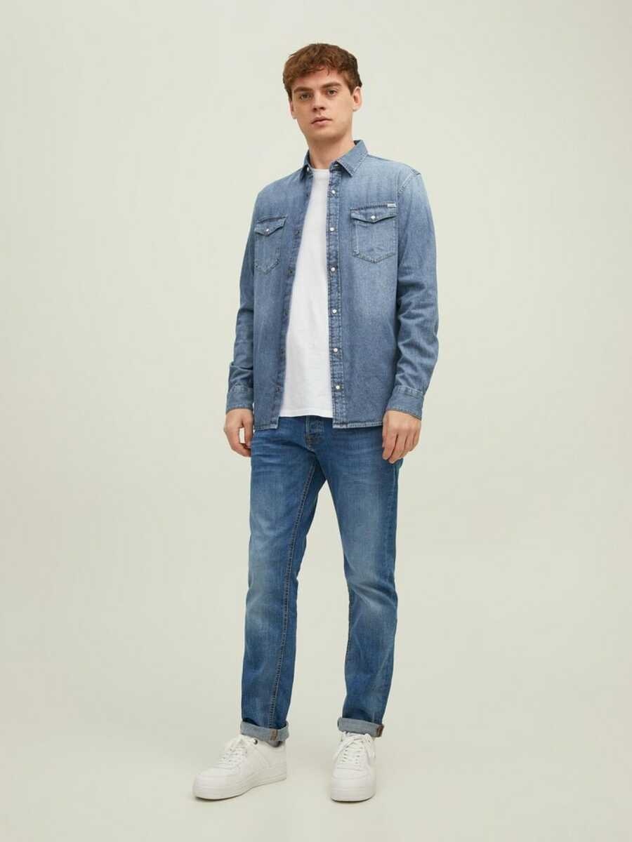 Jack Jones Sheridan Erkek Jean Gömlek 12138115 - 2