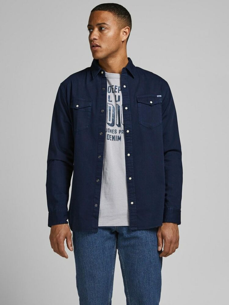 Jack Jones Sheridan Erkek Jean Gömlek 12138115 - 2