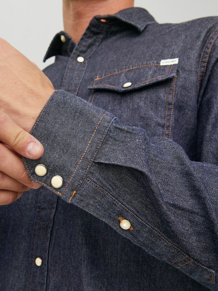 Jack Jones Sheridan Erkek Jean Gömlek 12138115 - 2