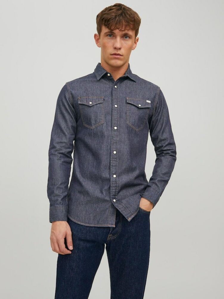 Jack Jones Sheridan Erkek Jean Gömlek 12138115 - 3