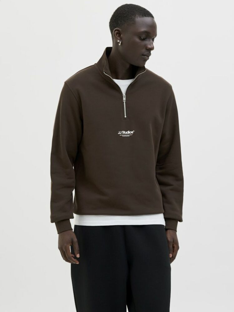 Jack Jones Soho Relax Fit Yaka Fermuarlı Erkek Sweat 12278793