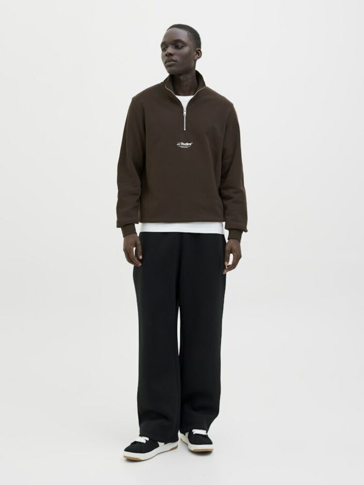 Jack Jones Soho Relax Fit Yaka Fermuarlı Erkek Sweat 12278793 (1)