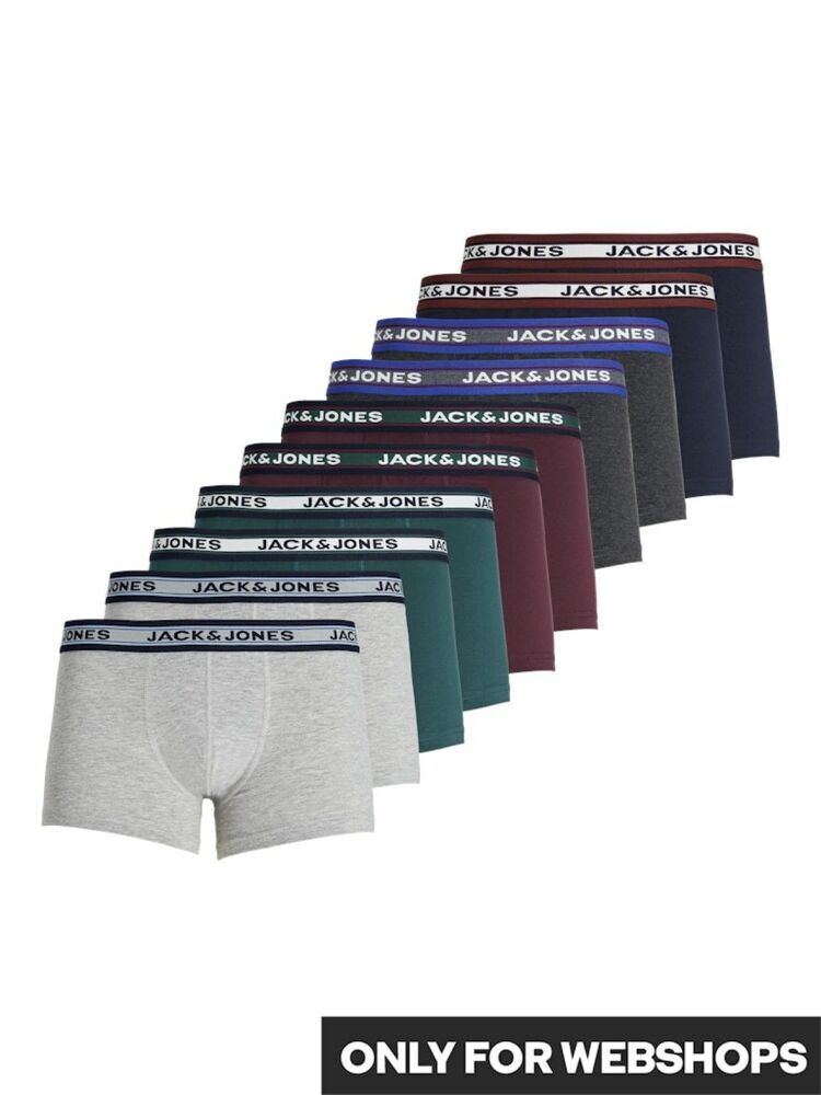 Jack Jones Solıd 10 Lu Paket Erkek Boxer 12189937 - 1