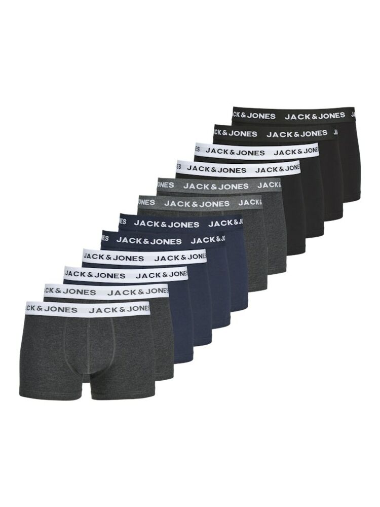 Jack Jones Solıd 12 Li Paket Erkek Boxer 12189935 - 1