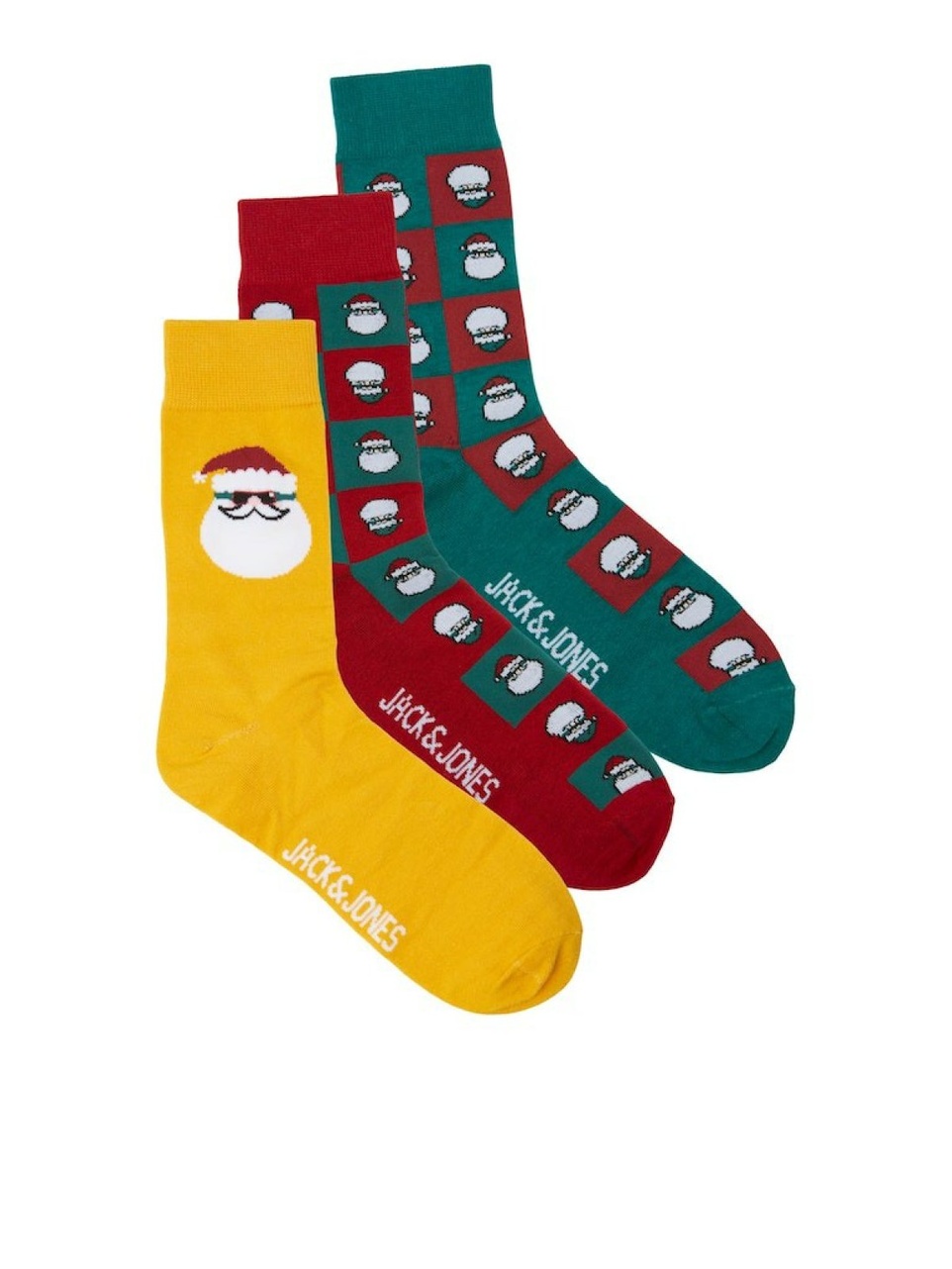 Jack Jones Square Santa 3 Lü Paket Erkek Çorap 12246143 - 1