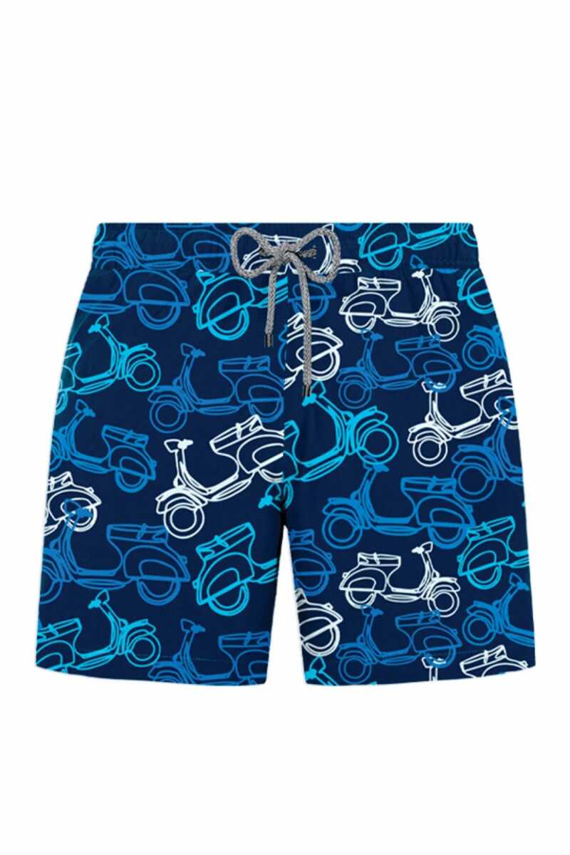 John Frank All Over Prınted Erkek Deniz Şortu JFSSSW86-SCOOTER NAVY