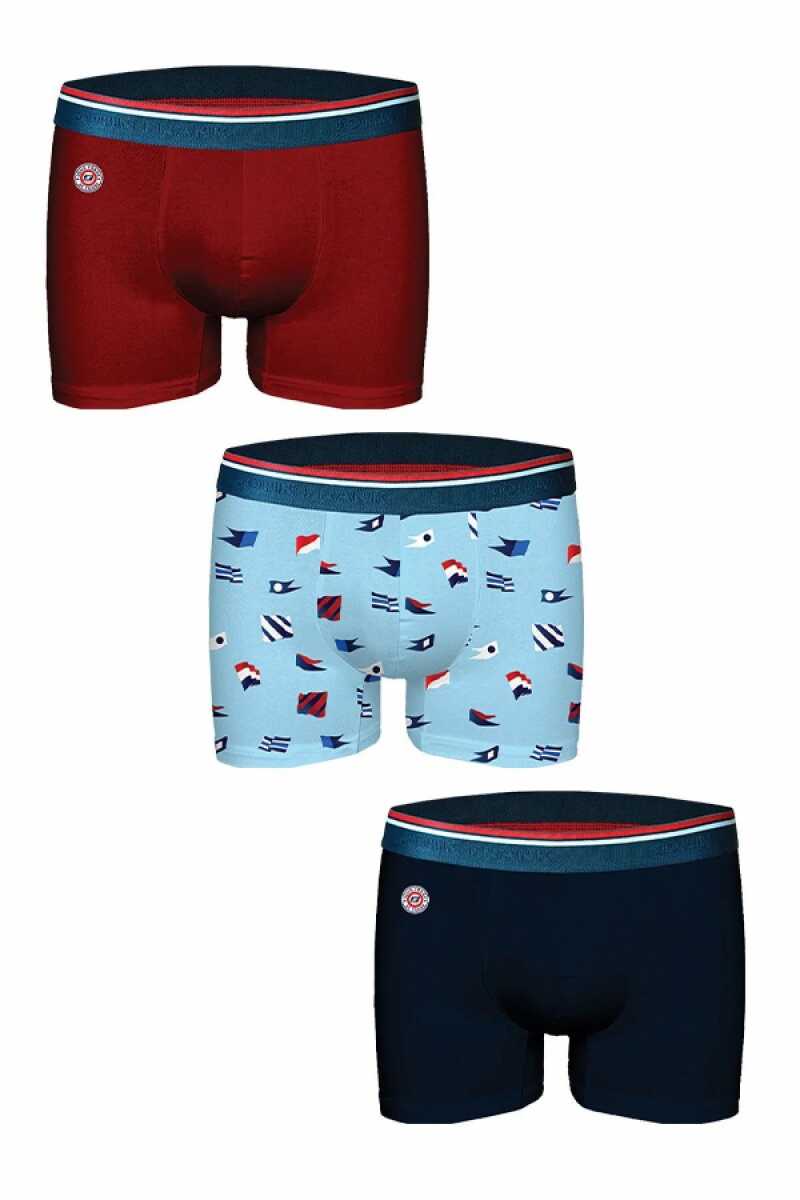 John Frank Marin Üçlü Paket Erkek Boxer JF3BM14