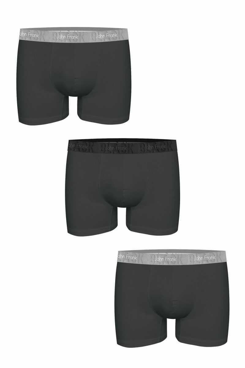 John Frank Üçlü Paket Erkek Boxer JF3BBLK02
