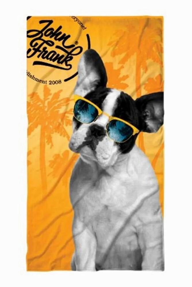 John Frank Unisex Plaj Havlusu JFSS23TW11-F.BULLDOG